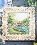 Žavingas kryželiu siuvinėjimo komplektas „Vasariškos spalvos“ 11×11 cm — dovana - kaSiulai.lt