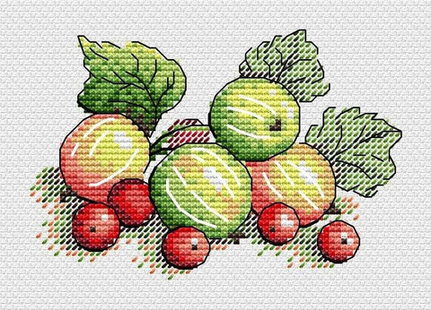 Žavingas siuvinėjimo komplektas kryželiu „Kvapnūs agrastai“, Aida 14, 10×13 cm - kaSiulai.lt