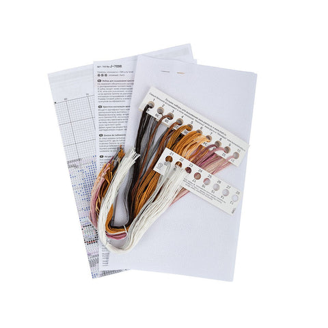 Žavingas siuvinėjimo komplektas kryželiu „Velso korgis“ - kaSiulai.lt