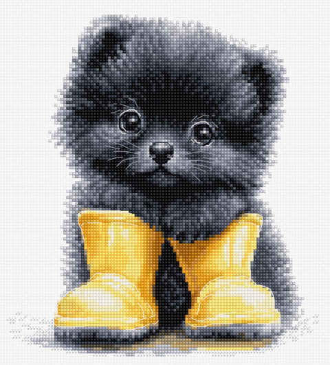 Žavingas siuvinėjimo komplektas „Mažasis nuotykių ieškotojas“ 17×19 cm - kaSiulai.lt