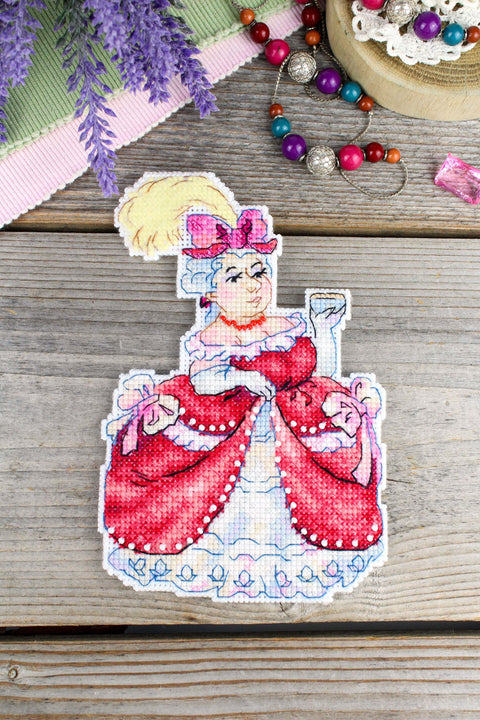 Žavus siuvinėjimo komplektas „Pirmoji sesė“ 16×10 cm - kaSiulai.lt