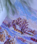 Žiemos motyvo kryželiu siuvimo komplektas 11,5×11,5 cm dovanai - kaSiulai.lt