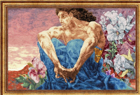 Zolotoe Runo siuvinėjimo komplektas kryželiu „Demon sėdintis (1890)“ - kaSiulai.lt