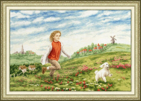 Zolotoe Runo siuvinėjimo komplektas „Vasariška vasara“ (Aida 18, 31×46 cm) - kaSiulai.lt