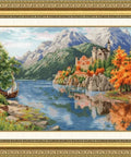Zolotoe Runo siuvinėjimo rinkinys „Pilis prie upės“, Aida 16, 36,5×42,5 cm - kaSiulai.lt